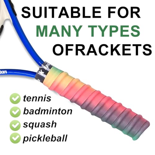 Proberos 4Pcs Tennis Racket Grips, Fancy Dazzling Tennis Racket Overgrip PU Grip Tape, Tennis Grips, Tennis Racquet Overgrip, Badminton Racket Grip Tape for Racket Sports Pickleball Racket Proberos 4Pcs Tennis Racket Grips, Fancy Dazzling Tennis Racket Overgrip PU Grip Tape, Tennis Grips, Tennis Racquet Overgrip, Badminton Racket Grip Tape for Racket Sports Pickleball Racket